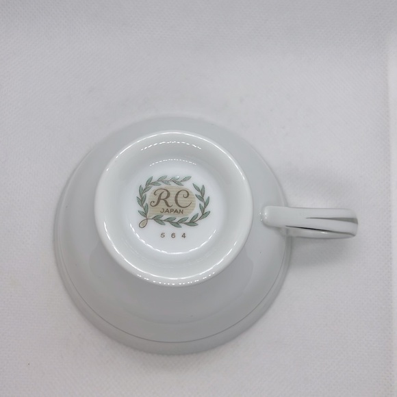 RC TEACUP & SAUCER VINTAGE 1960s PATTERN NORITAKE 564 VICTORIAN ROSES AND LAUREL - Picture 7 of 11